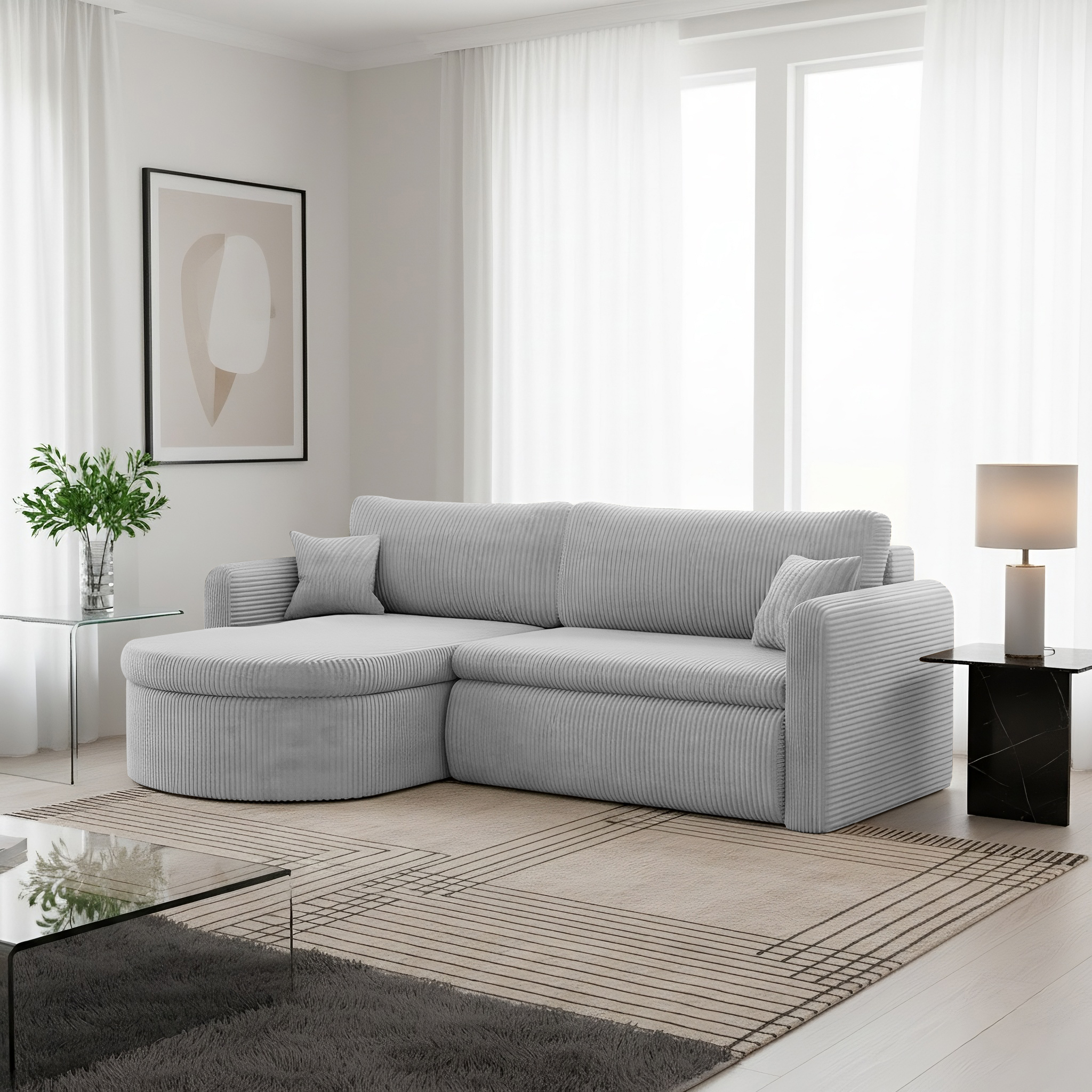 Verona L Ecksofa mit Schlaffunktion und Bettkasten